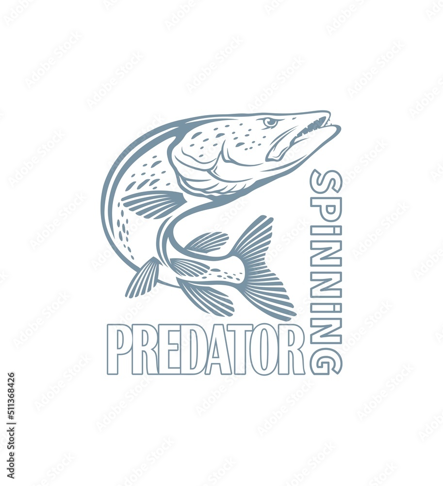 Obraz premium The figure shows a pike fish