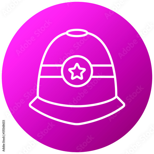 Police Helmet Icon Style
