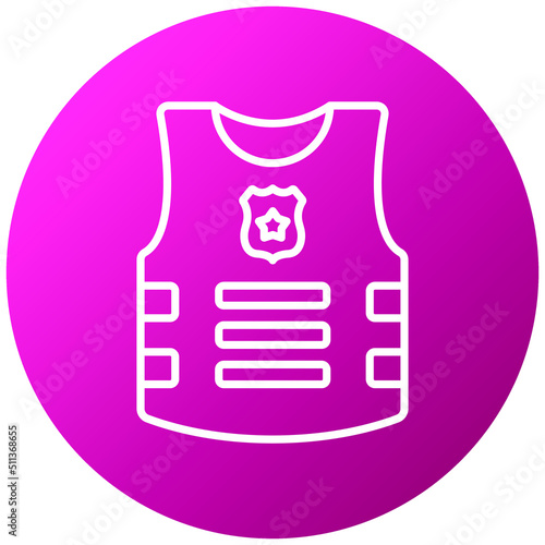 Bulletproof Vest Icon Style