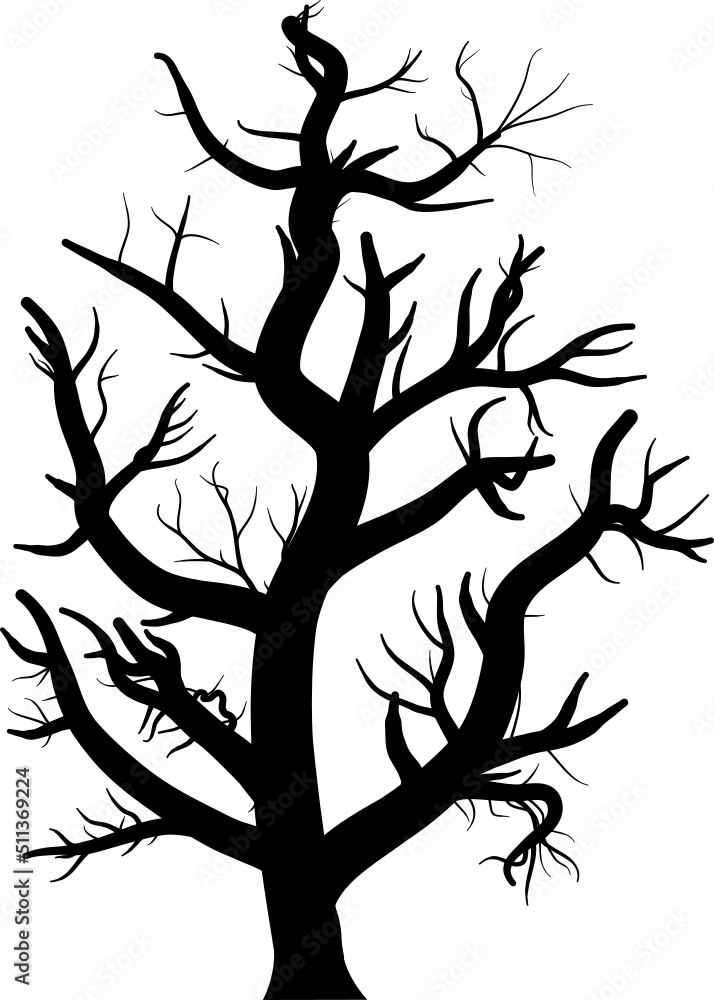 Halloween tree cartoon
