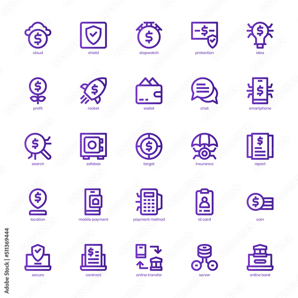 Fintech icon pack for your website design, logo, app, UI. Fintech icon basic line gradient design. Vector graphics illustration and editable stroke. Fintech icon pack for your website design, logo, app, UI. Fintech icon basic line gradient design. Vector graphics illustration and editable stroke.