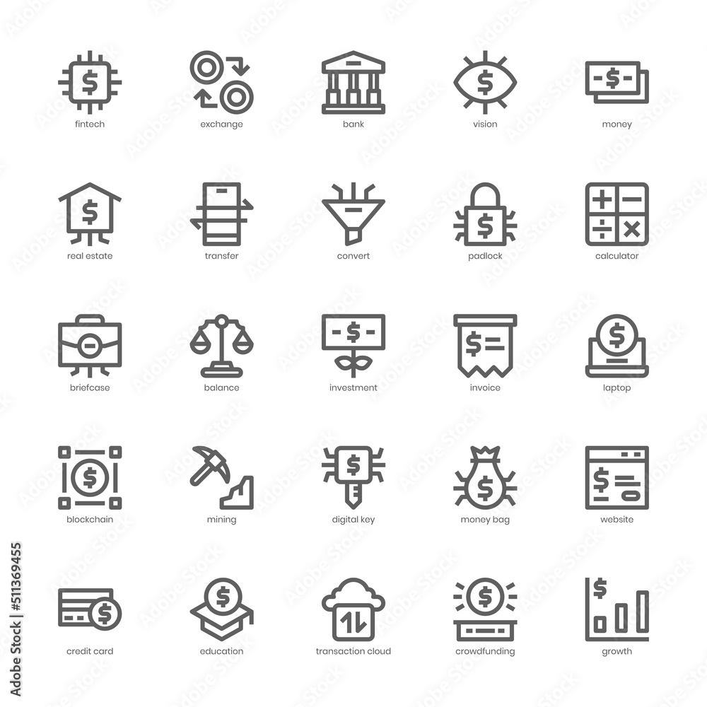 Fintech icon pack for your website design, logo, app, UI. Fintech icon outline design. Vector graphics illustration and editable stroke. Fintech icon pack for your website design, logo, app, UI. Fintech icon outline design. Vector graphics illustration and editable stroke.