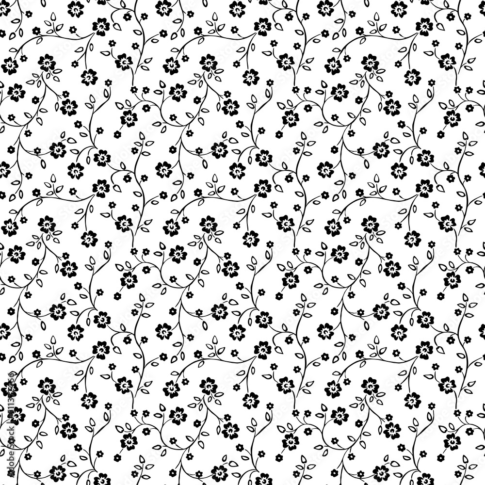 Fototapeta premium Seamless flowers pattern, floral print.
