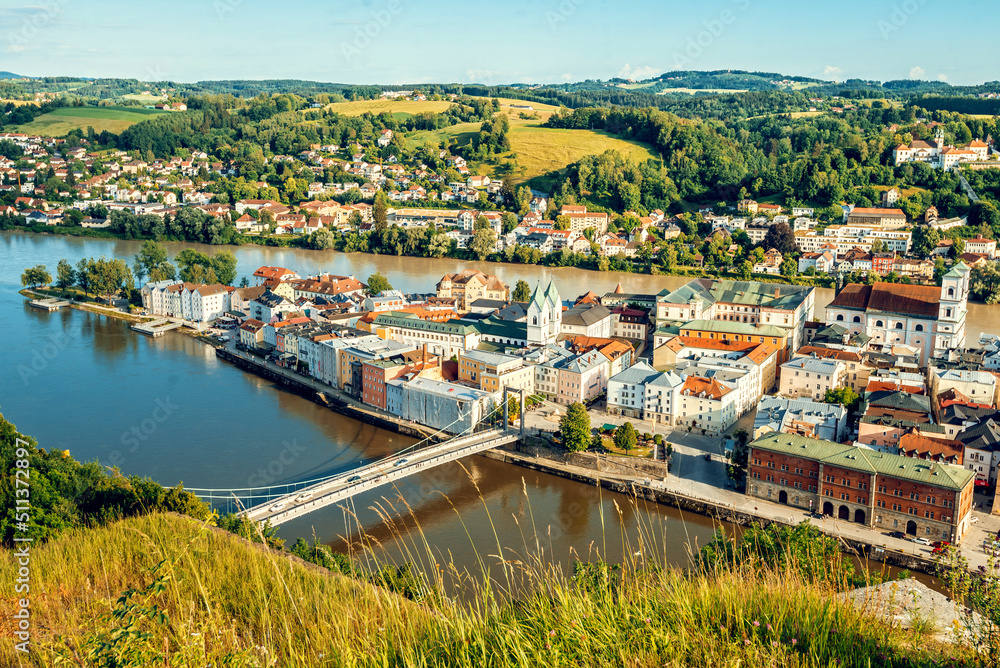 Fototapeta premium Panoramic view of Passau