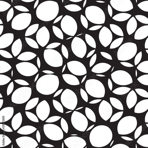 Abstract ornamental seamless pattern. Stylish geometric background with round shapes. Artistic bubbles backdrop
