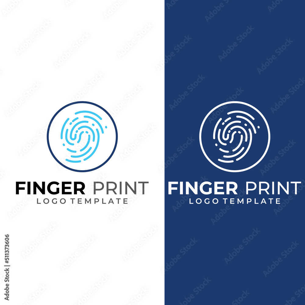 Fingerprint logo,fingerprint scan logo for business card identity.Logo design vector illustration templates and icons. Fingerprint logo,fingerprint scan logo for business card identity.Logo design vector illustration templates and icons.