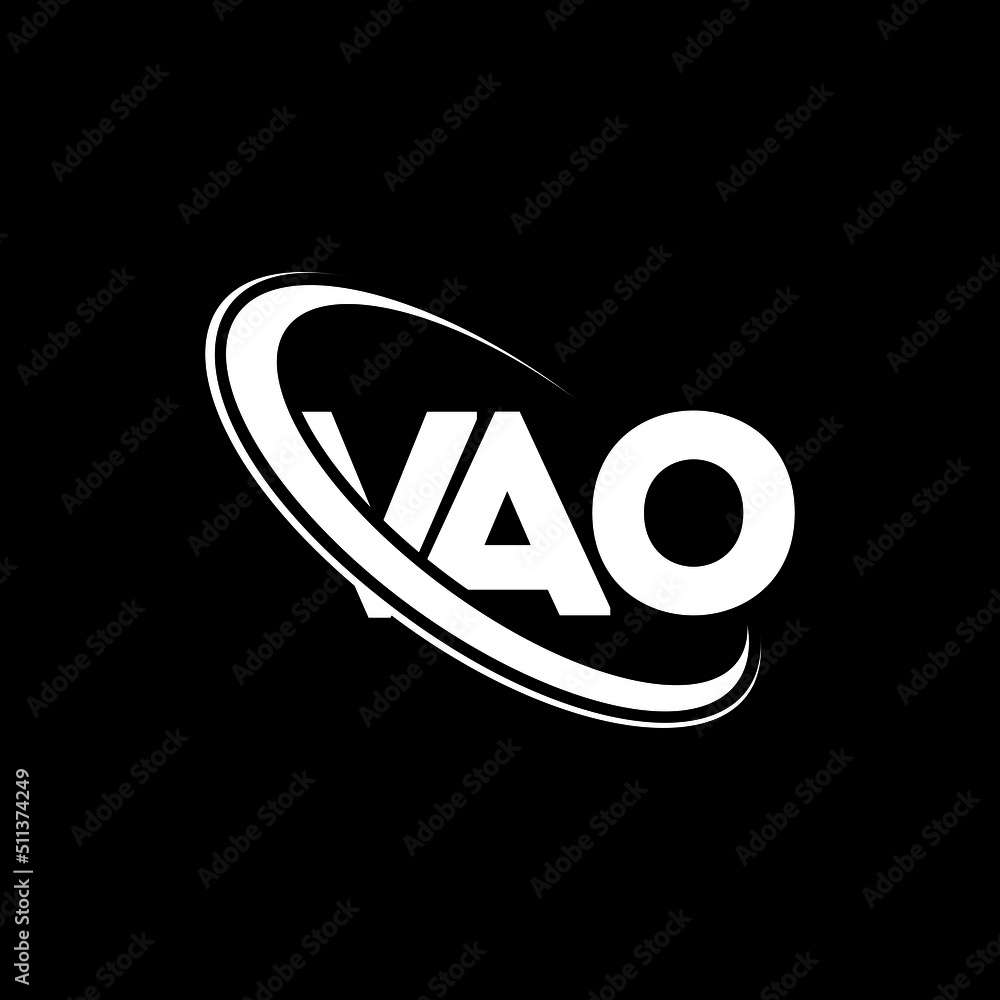 VAO logo. VAO letter. VAO letter logo design. Intitials VAO logo linked