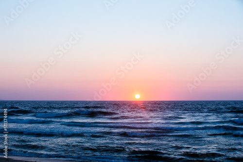 Praia dEl Rey and the Atlantic Ocean  Portugal at sunset 