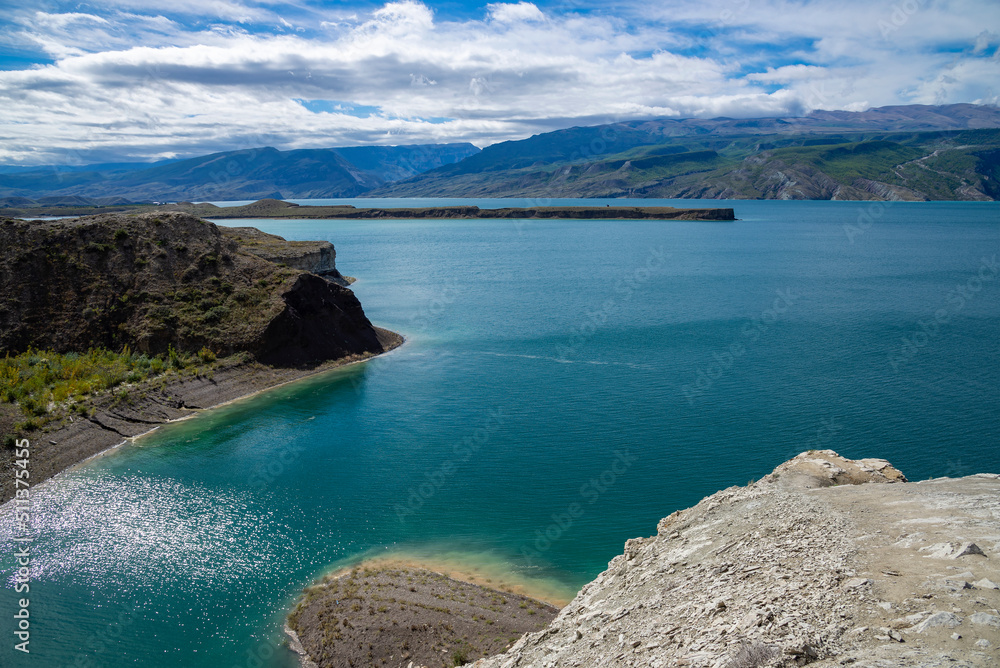 Sulak reservoir. Republic of Dagestan, Russia