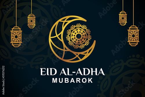 Creative Eid al-Adha background Islamic banner template design
 photo