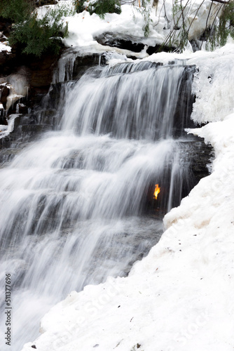 waterfall in the mountains