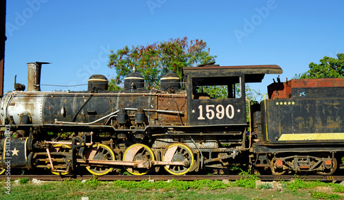 old trains in trinidas on cuba