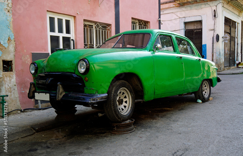old green car in the streets of havana © chriss73