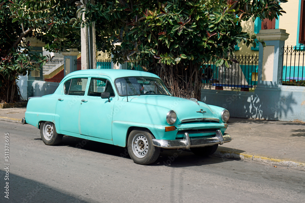 old classic car on the streets of matanzas