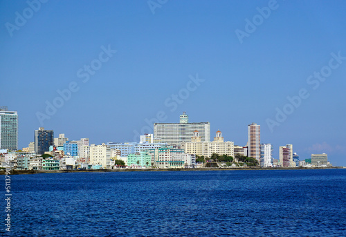 skyline of havana at the malecon