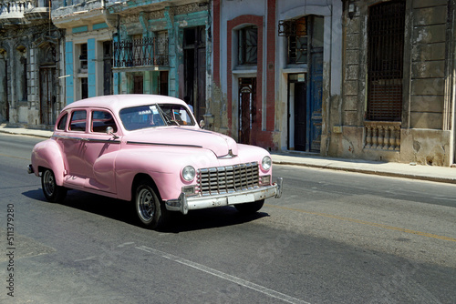 old car in the streets of havana photo