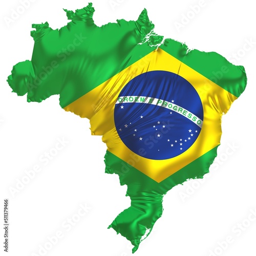 Brasilien mit Flagge photo