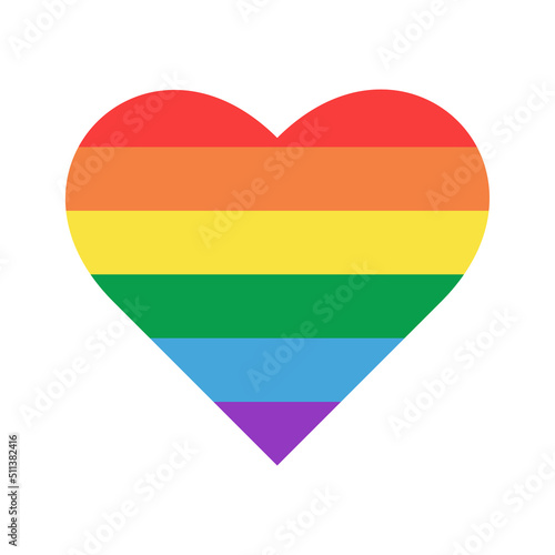 Free Download Vector illustration of a heart in the colors of the lgbt flag, a heart for pride month. - GFXLoad