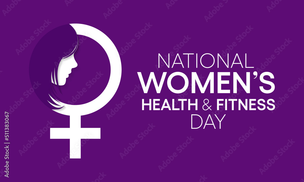 Women's health and fitness day is observed every year on last Wednesday in September, to promote the importance of health and fitness for women of all ages. vector illustration