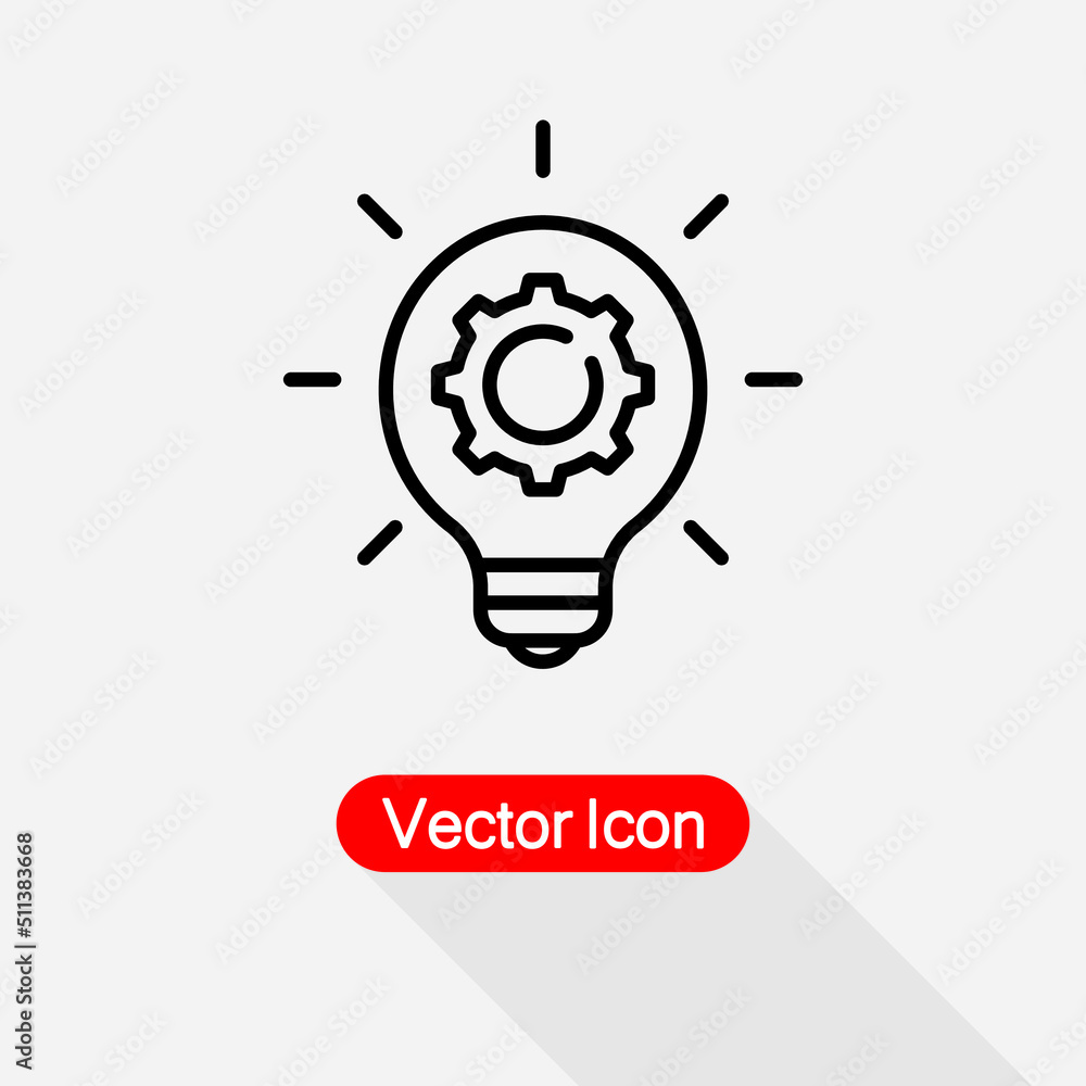 Light bulb And Cog Inside Icon, Innovation Icon Vector Illustration Eps10 Light bulb And Cog Inside Icon, Innovation Icon Vector Illustration Eps10