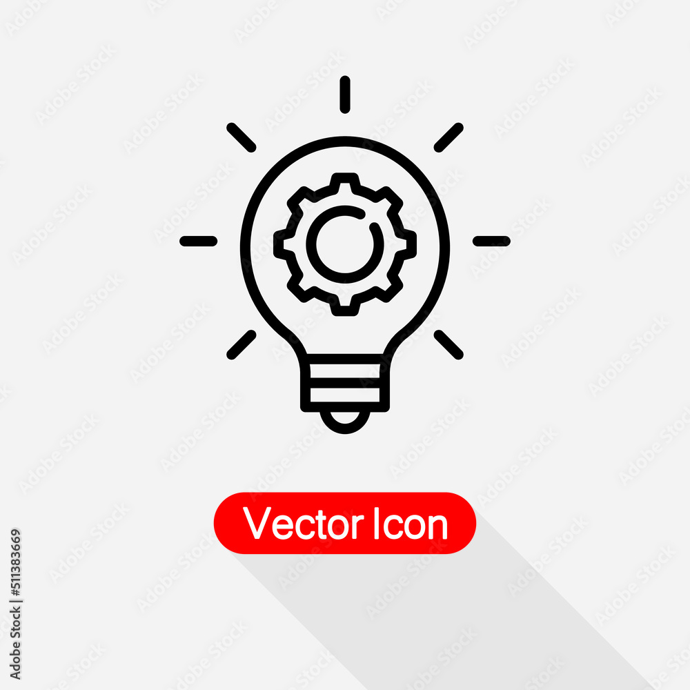 Light bulb And Cog Inside Icon, Innovation Icon Vector Illustration Eps10 Light bulb And Cog Inside Icon, Innovation Icon Vector Illustration Eps10