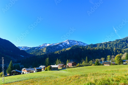 Bergdorf Ebnit im Gemeindegebiet der Stadt Dornbirn in Vorarlberg (Österreich)