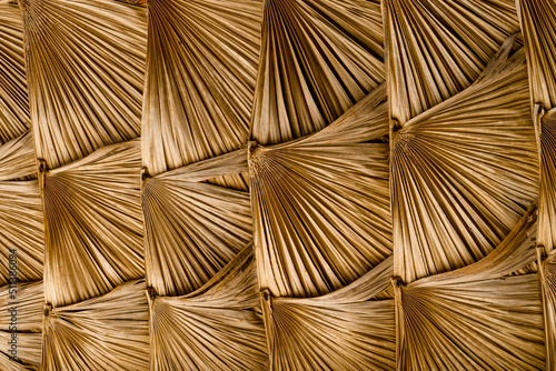 texture made by dry palm leaves