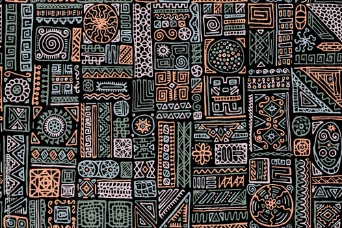 Traditional african vector seamless pattern design