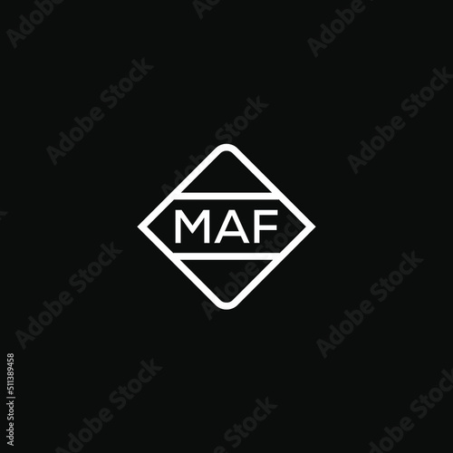 MAF letter design for logo and icon.MAF typography for technology, business and real estate brand.MAF monogram logo.vector illustration. photo