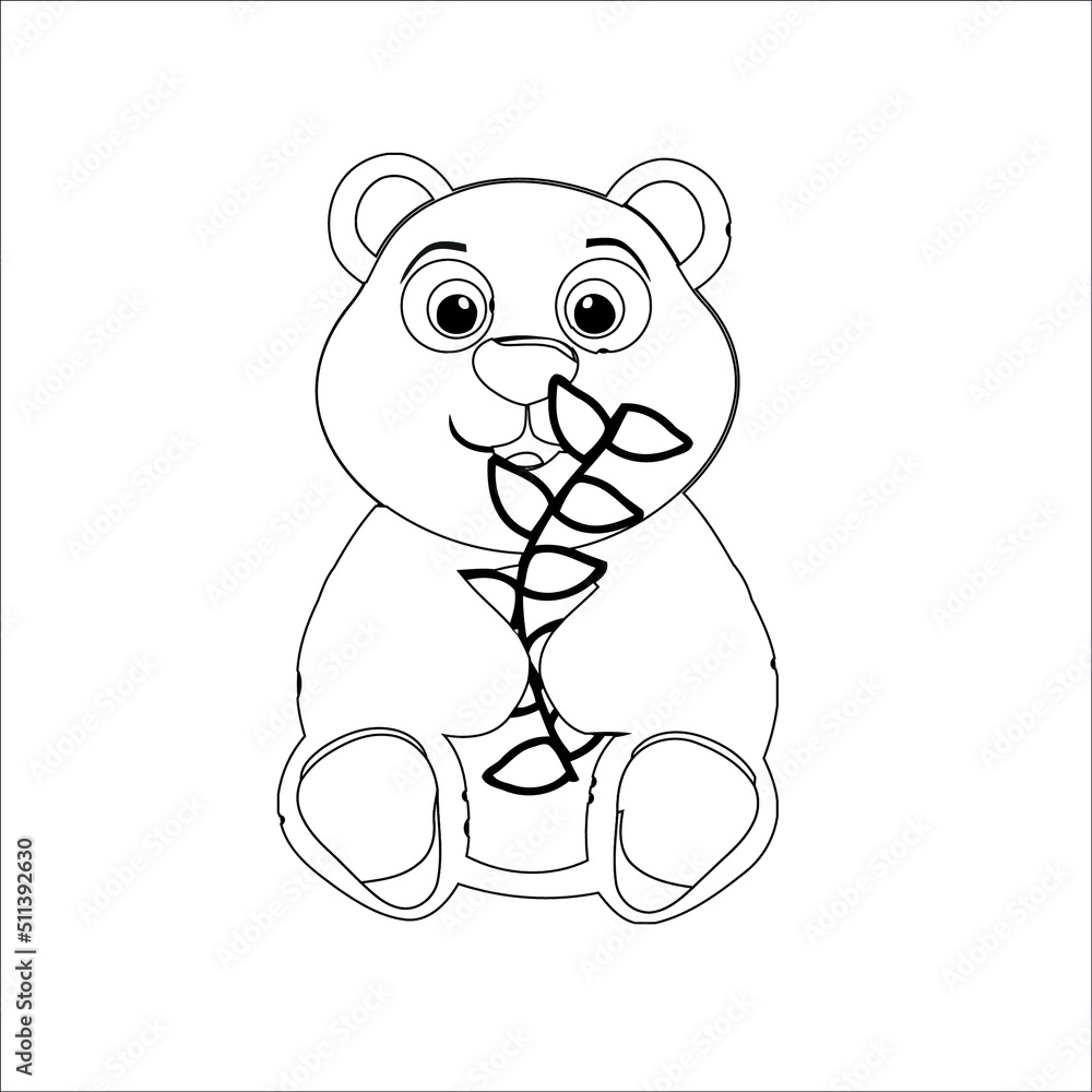 Cute panda coloring page Cute panda coloring page