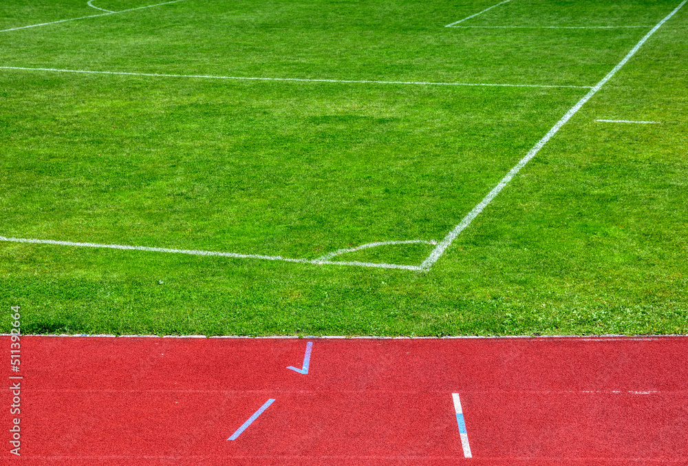 Laufbahn, Laufstrecke, Fußballplatz, Sportplatz, Sportzentrum, Stadion, Belag, Spur, 400 m