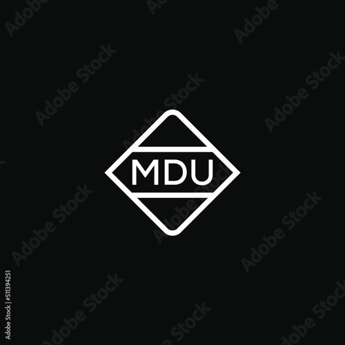 MDU letter design for logo and icon.MDU typography for technology, business and real estate brand.MDU monogram logo.vector illustration. photo