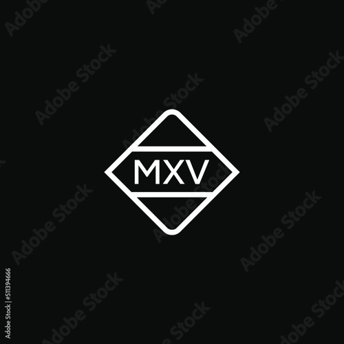 MXV letter design for logo and icon.MXV typography for technology, business and real estate brand.MXV monogram logo.vector illustration. photo