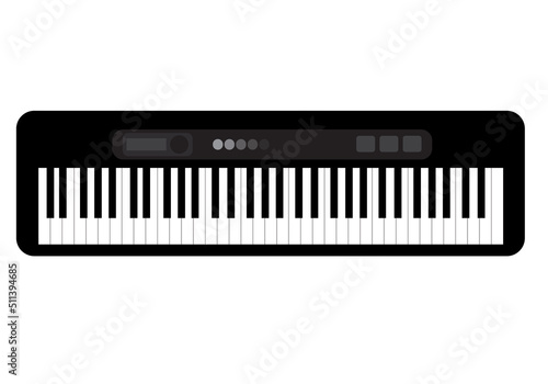 piano keyboard keys vector illustration in white background