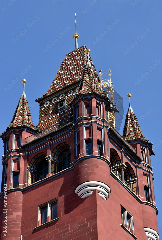 Turm des Basler Rathauses