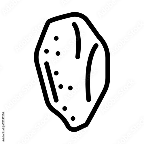 half chicken fillet line icon vector. half chicken fillet sign. isolated contour symbol black illustration