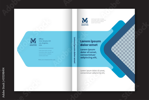 Cover design Annual report  modern minimalist flat template design	