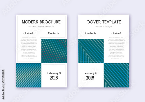Business cover design template set. Red white blue