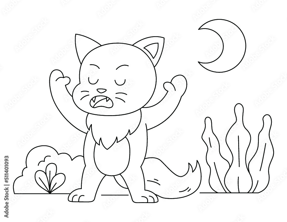 cute cartoon wolf with a big smile cute cartoon wolf with a big smile