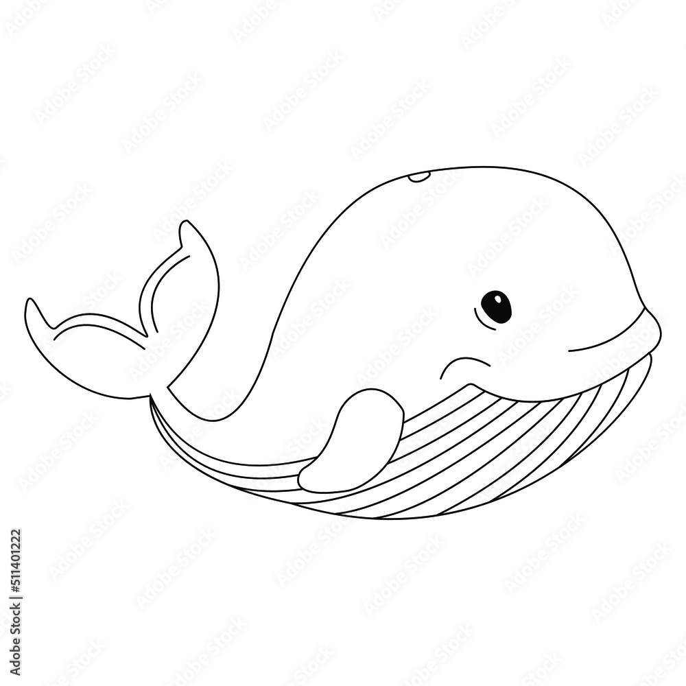 vector illustration of cute cartoon whale vector illustration of cute cartoon whale