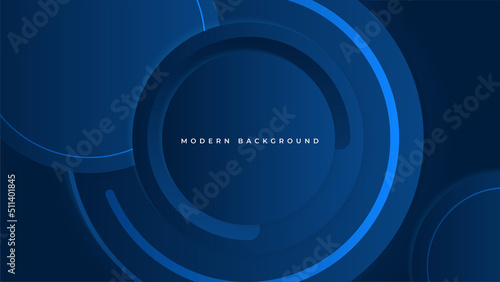 Modern blue geometric shapes corporate abstract technology background. Vector abstract graphic design banner pattern presentation background web template.