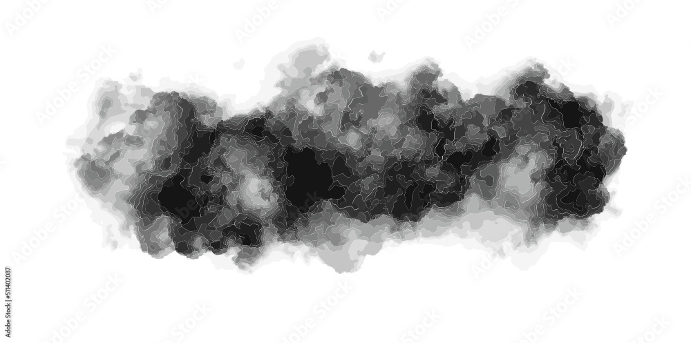 Vector Cloud of black smoke illustration isolated on white background
Vector Cloud of black smoke illustration isolated on white background