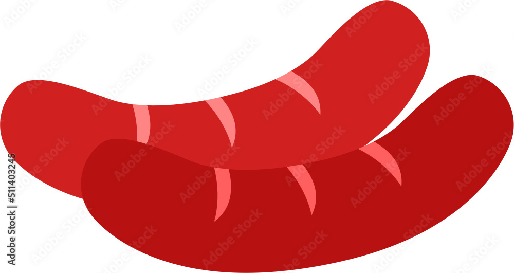 Pair of Sausages Cartoon Vector Illustration Pair of Sausages Cartoon Vector Illustration