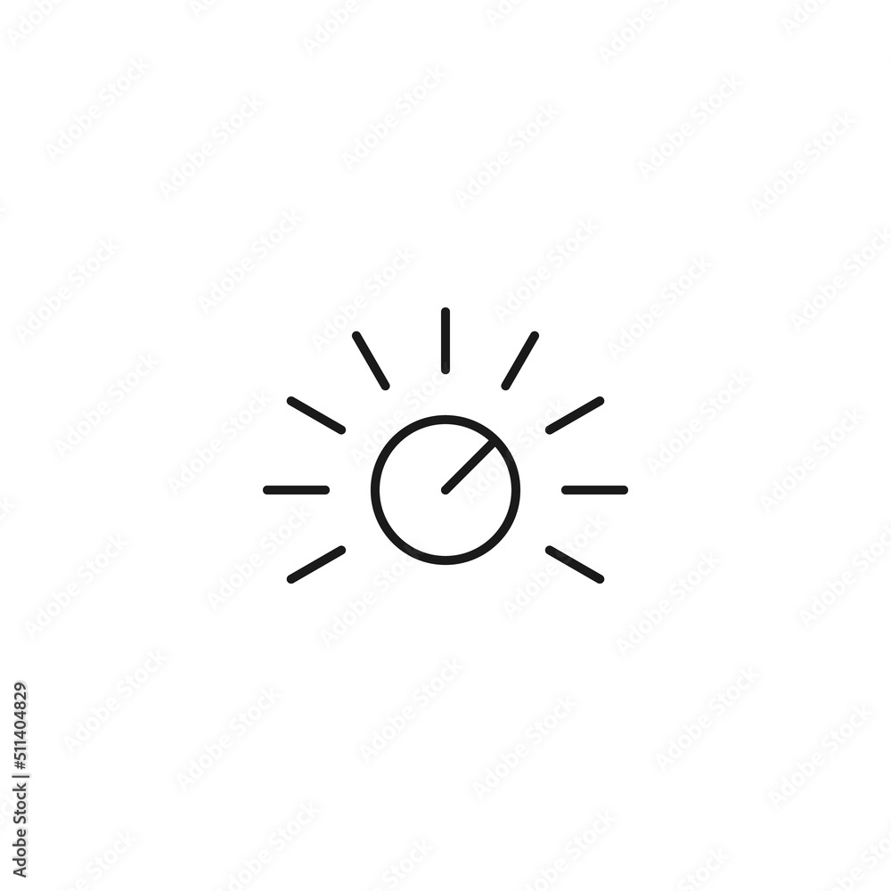 Setting or engineering concept. Vector sign drawn with thin line. Editable stroke. Perfect for web sites, stores, shops. Vector line icon of indicator