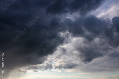 Stormy cloudy sky background for sky replacement