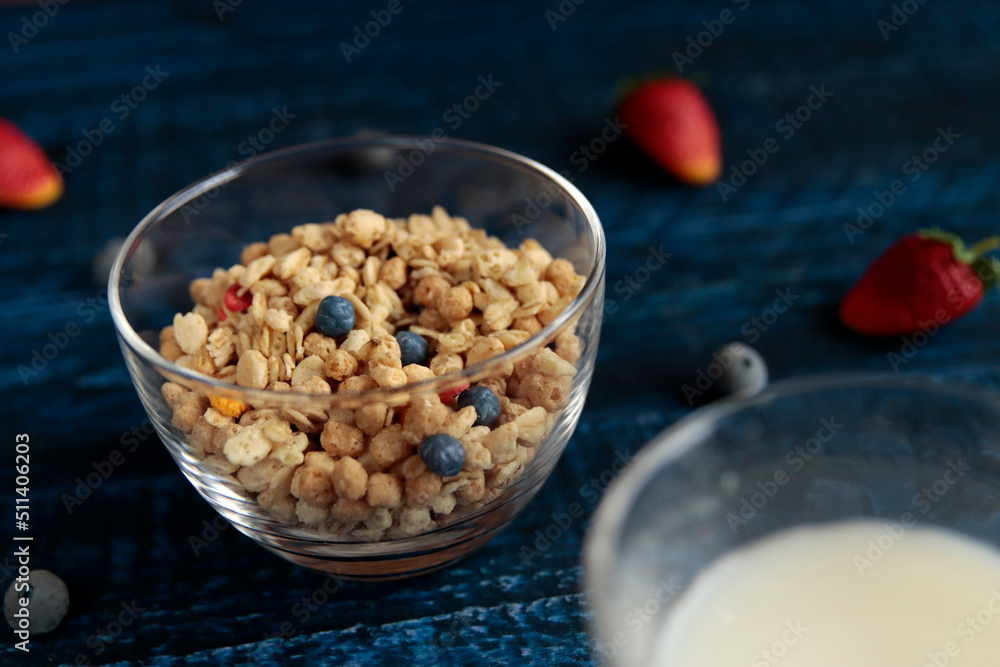 Breakfast cereal on the table Breakfast cereal on the table