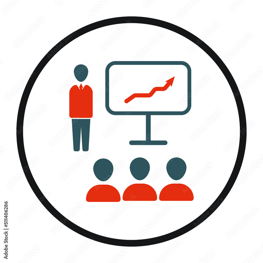 Staff Training and Development Concept, hrm symbol on white background, Manager giving presentation on growth vector color icon design, Business Character stock illustration
Staff Training and Development Concept, hrm symbol on white background, Manager giving presentation on growth vector color icon design, Business Character stock illustration
