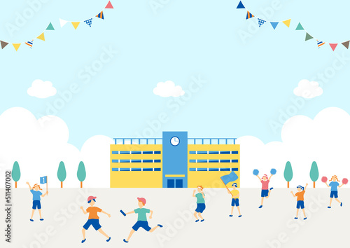 運動会の風景