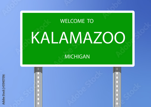 Vector Signage-Welcome to Kalamazoo, Michigan