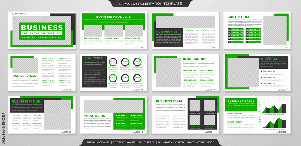 minimalist presentation template with clean style use for business ...